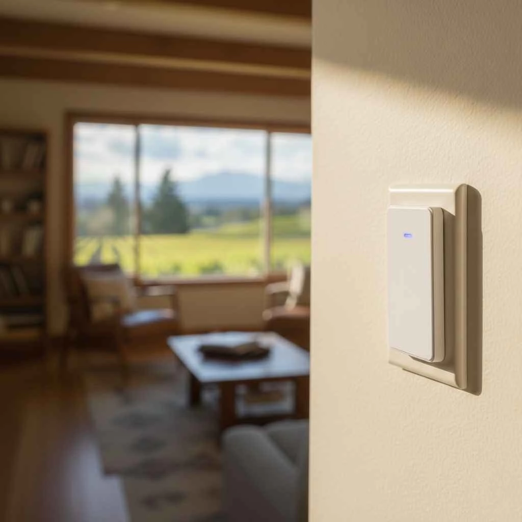 Smart dimmer switch close-up