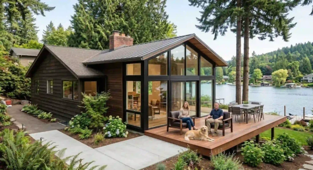 Beautifully modernized older home in Lake Oswego after remodeling