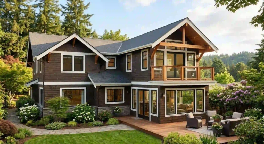 Custom master suite addition on a home in Oregon City.