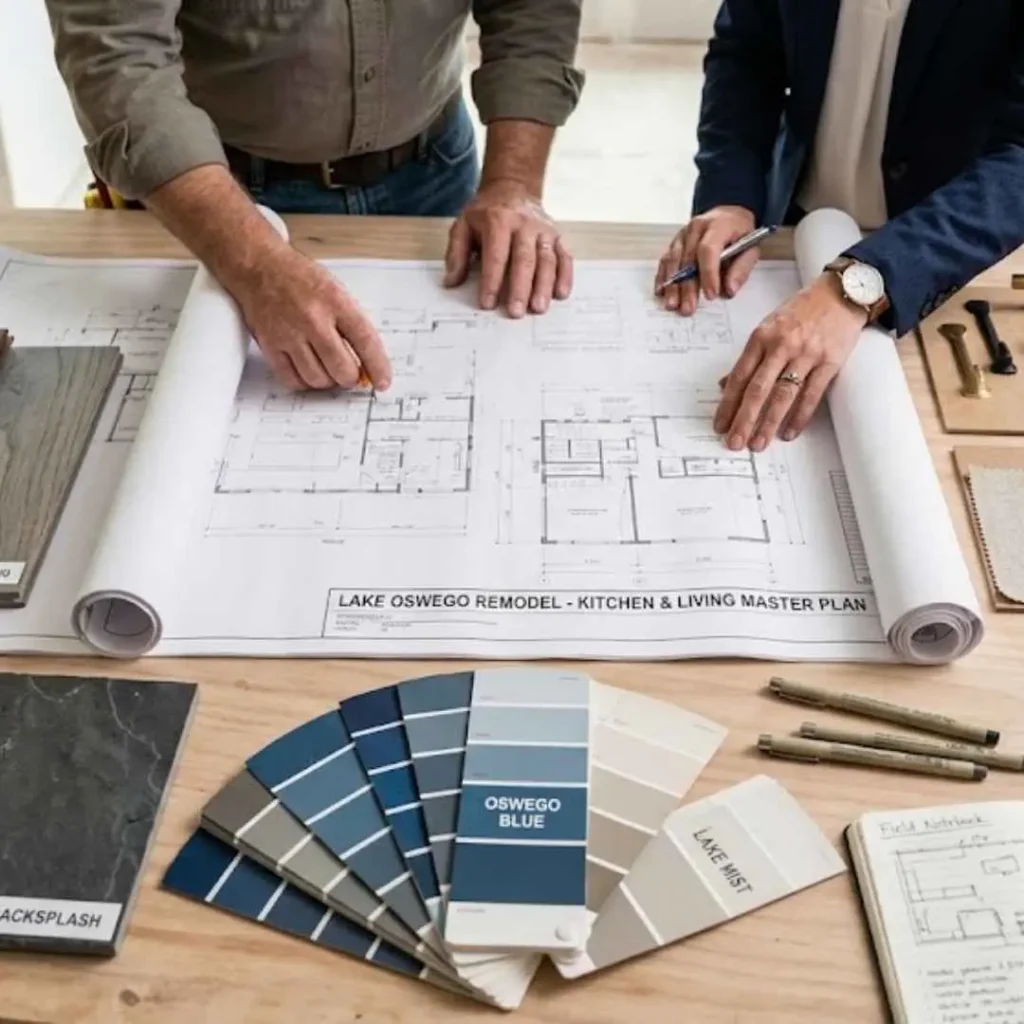 Planning materials and design selections for a Lake Oswego remodel