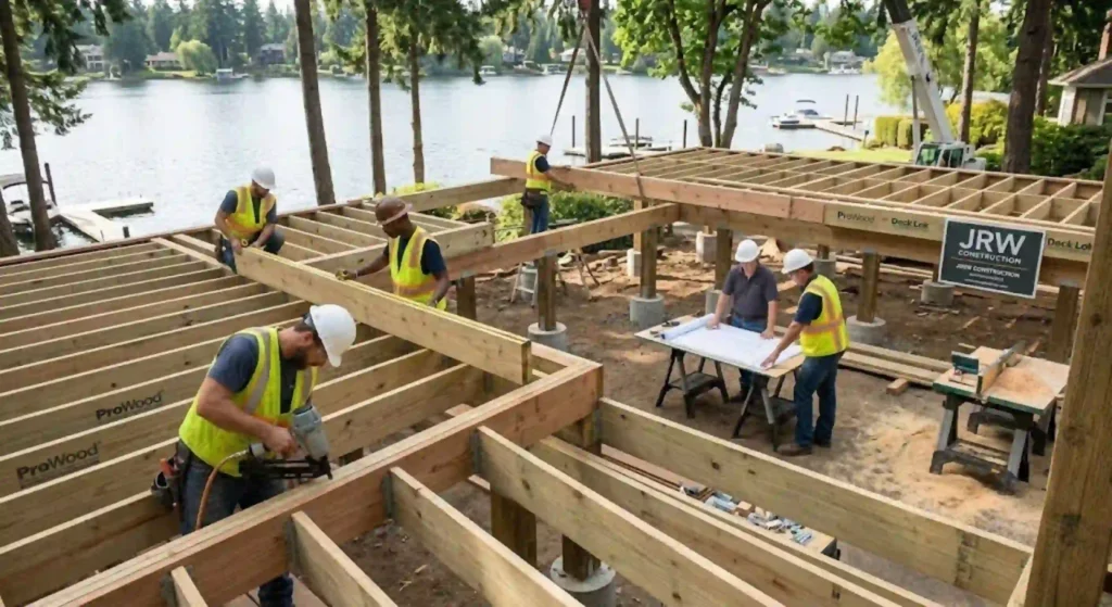 Professional deck framing and construction in Lake Oswego